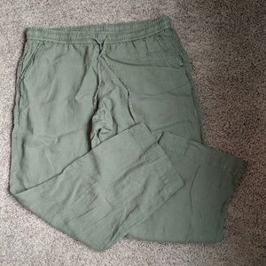 Olive green linen pants, Tommy Bahama